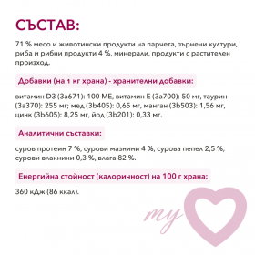 Пълноценен пауч за кучета My Love Adult dogs with fish с риба